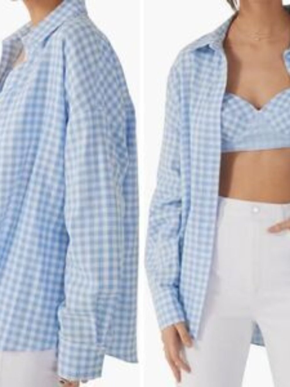 Favorite Daughter The Ex-Boyfriend Gingham Cotton Shirt ~ S